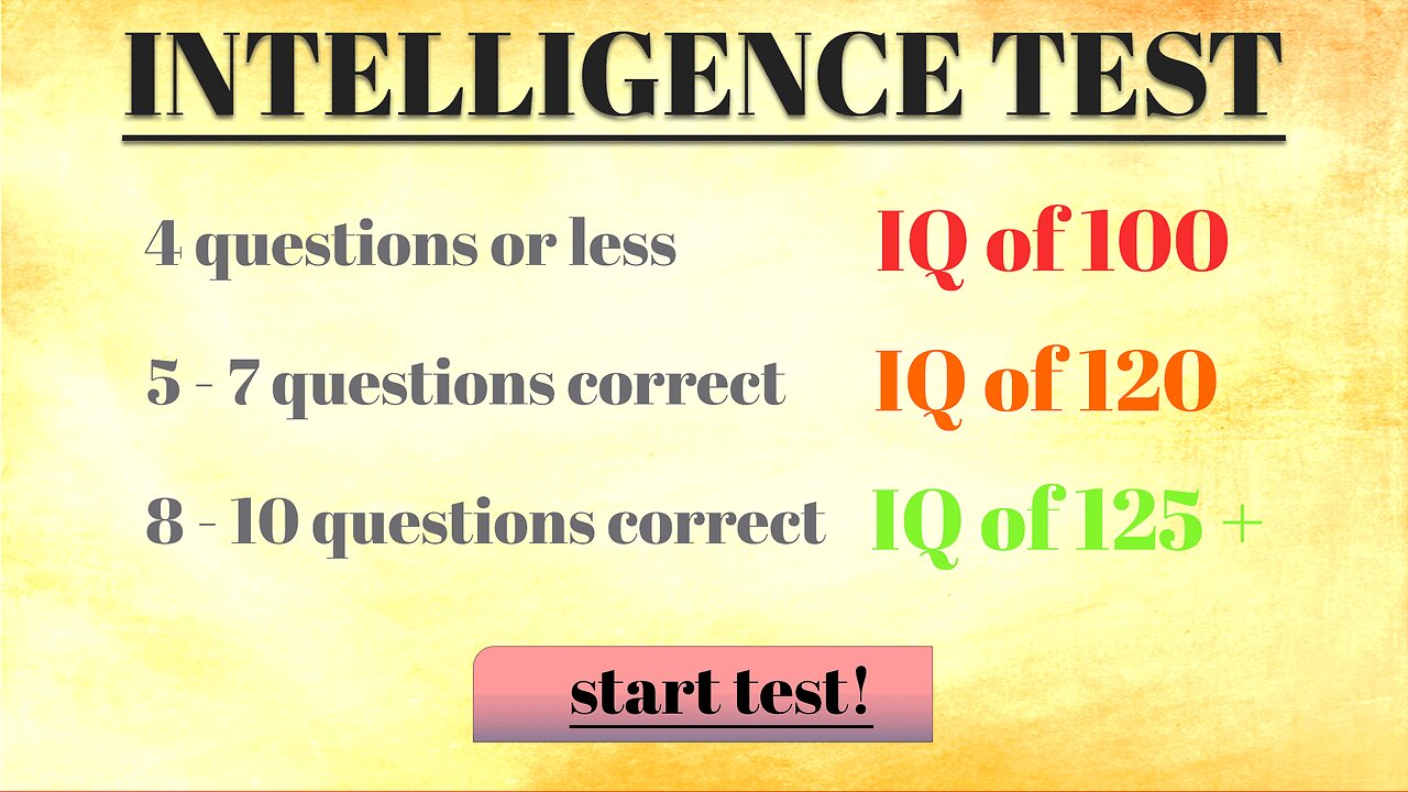 How well do you score in this IQ test?
