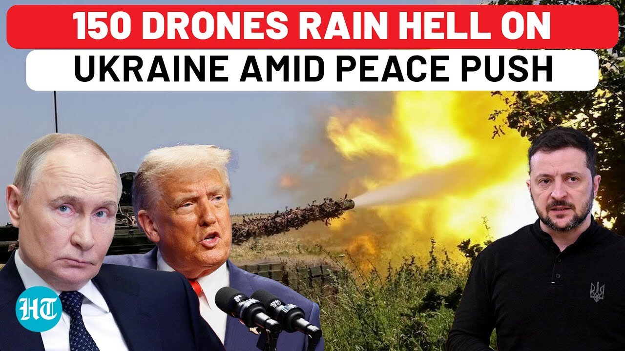 Crimea Attacks Backfire? Putin Punishes Ukraine With 150-Drone Blitz; Kyiv, Sumy, Odesa Hit
