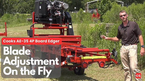 Cooks Wood Edger Hydraulic Blade Adjustment Sawmill Business Must-Have #sawmillbusiness #woodedger
