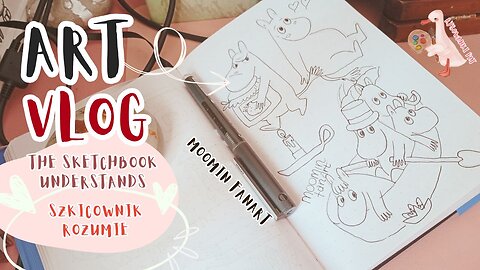 Drawing with Pat 🐸, Art Vlog ✏️🤍moomin fanart, Muminki ;-)