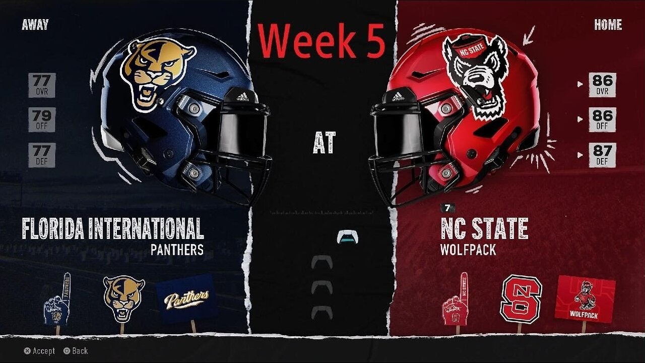 College Football 25: RTG: C. Dolin JR Year Week 5