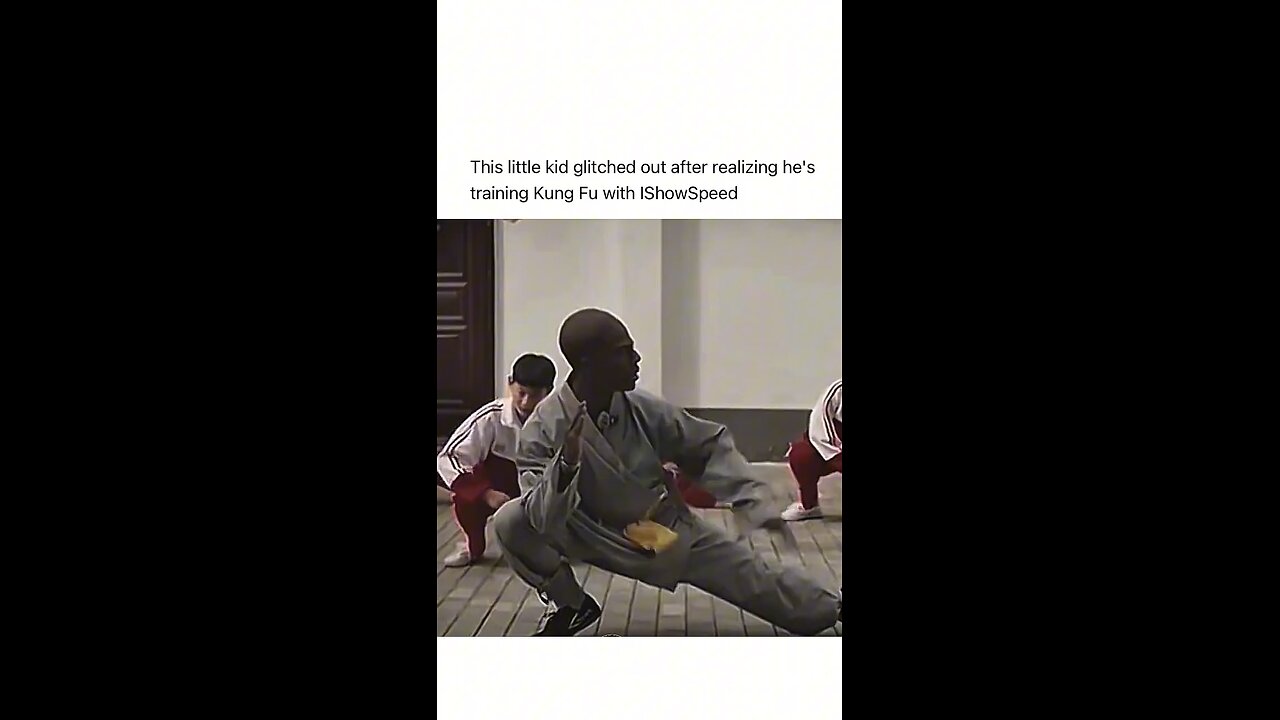 This little kid glitched out after realizing he's training Kung Fu with IShowSpeed