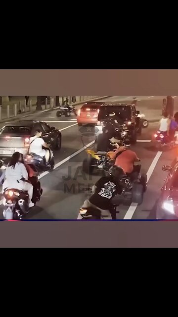 Authorities identify motorcyclist arrested for attacking car with kids near city hall #japd