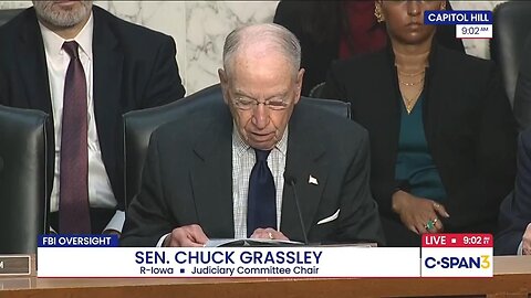 Chairman Chuck Grassley gives BOMBSHELL opening statement (9/16/25)