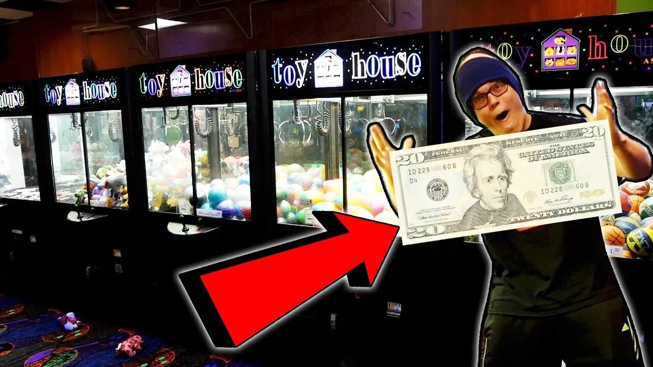 $20 CLAW MACHINE CHALLENGE! WHAT WILL I WIN?