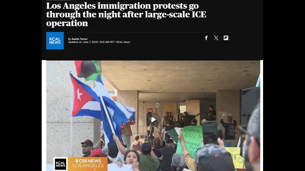 Immigration protests last overnight in Los Angeles following surprise ICE detainments