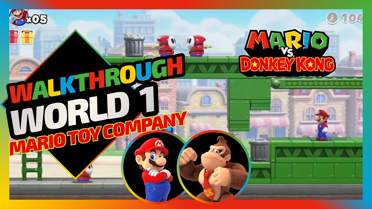 Mario vs. Donkey Kong | Walkthrough Gameplay - World 01