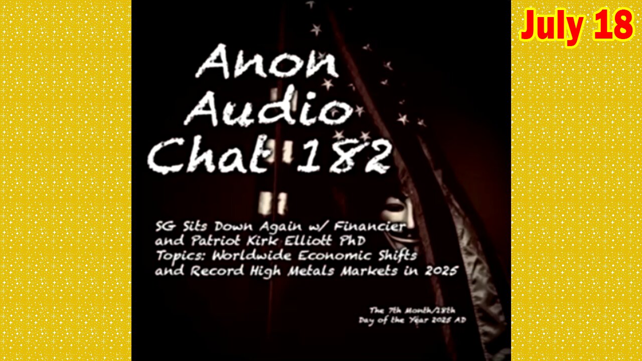 SG Anon & Dr. Kirk Elliott Update Today July 18: "Silver "Cup And Handle" Biggest In History"