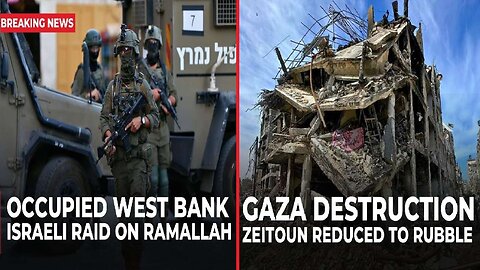 Israeli Raid On Ramallah & Zeitoun Destroyed