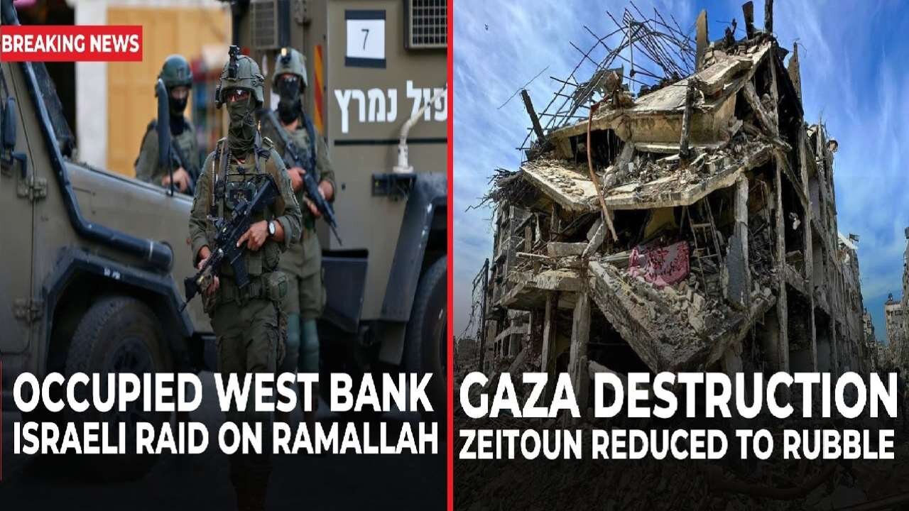 Israeli Raid On Ramallah & Zeitoun Destroyed