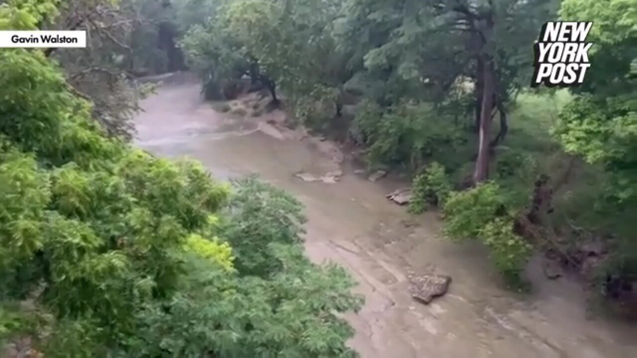 Shocking video shows how quickly the Texas flood water rose over 20 feet in as little as 37 minutes
