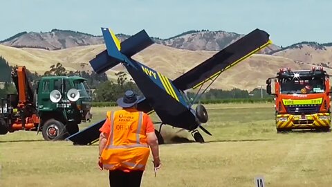 Airplane Flips Over