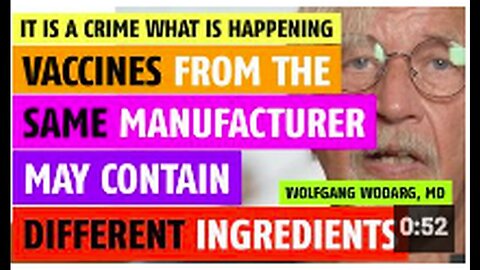 "Ingredients Vary Across Vaccines, Criminal Says Wolfgang Wodarg, MD"