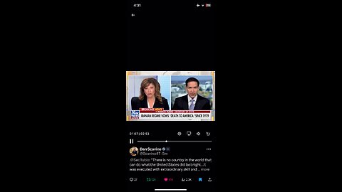 Dan Scavino : Marco Rubio on military operation on Iran 22/06/2025
