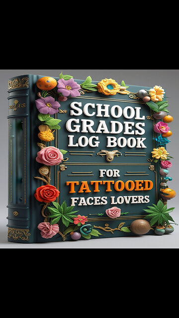 School Grades Log Book for Tattooed Faces Lovers