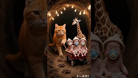 Giraffe Cat Ai animated funny video