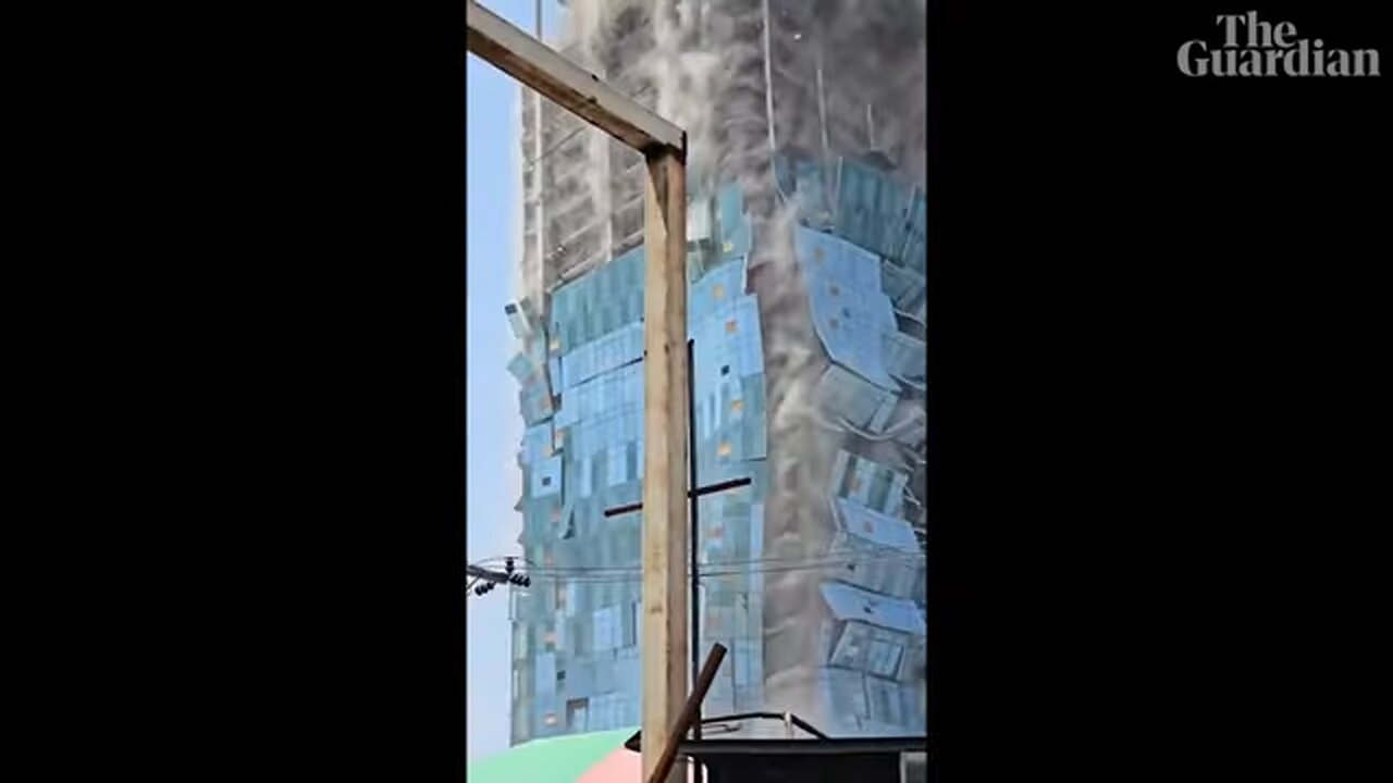 Moment skyscraper under construction collapses in Bangkok after earthquake