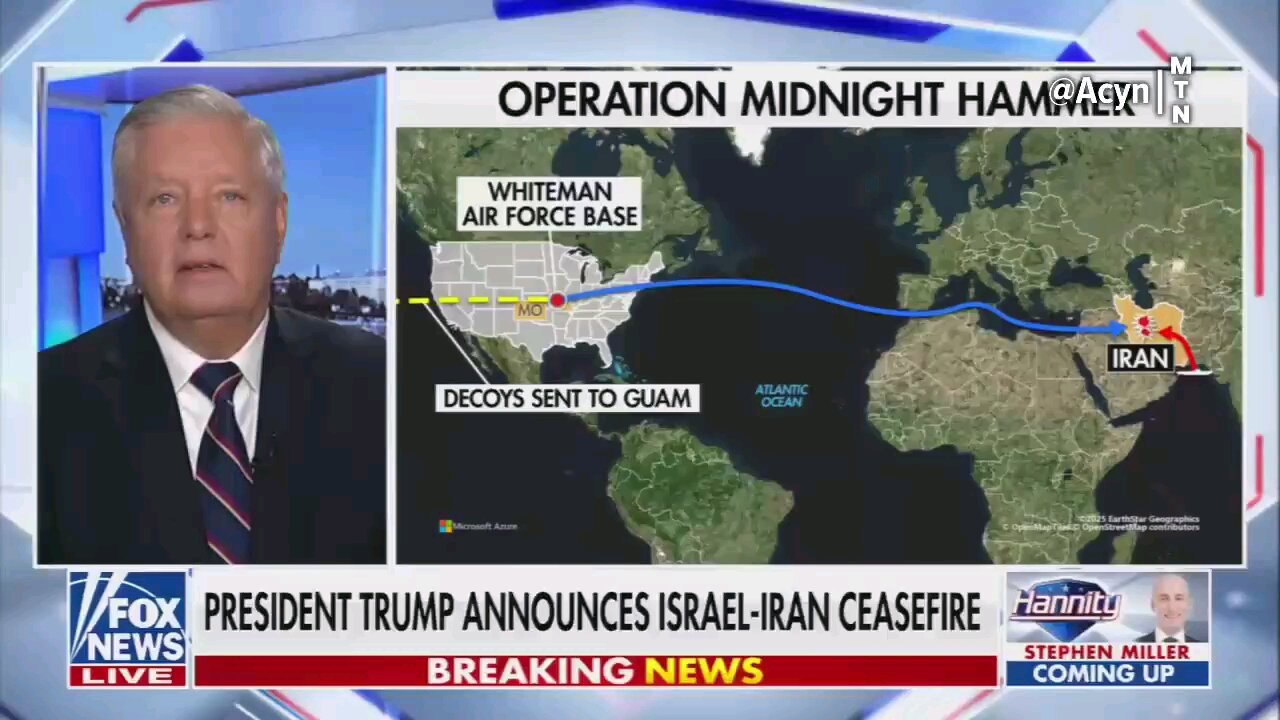 Lindsey Graham's response to the Israel/Iranian ceasefire