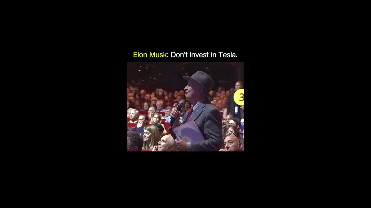 Elon Musk has advised against investing in Tesla, stating the stock is "too high,"