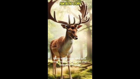 41. The deer and the Lake Water #animation #story #storytelling #deer #antlers #tiger #lake #water
