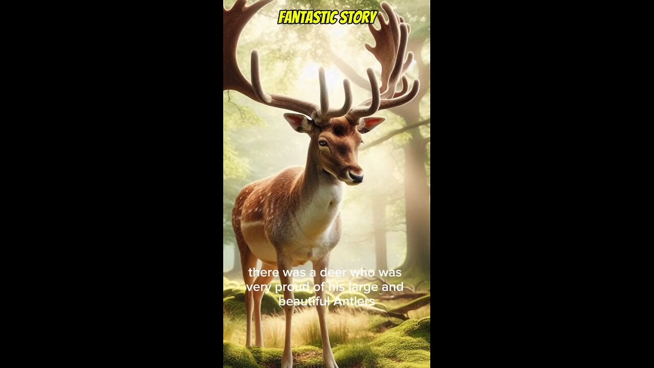 41. The deer and the Lake Water #animation #story #storytelling #deer #antlers #tiger #lake #water