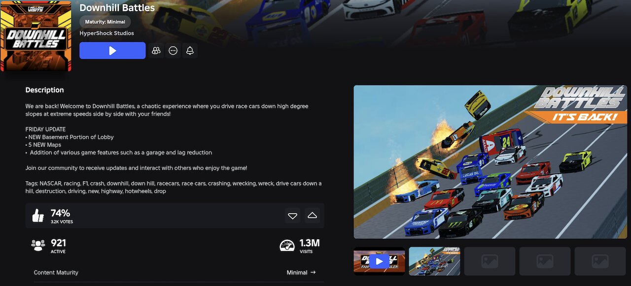 "DOWNHILL BATTLES", "ROBLOX"