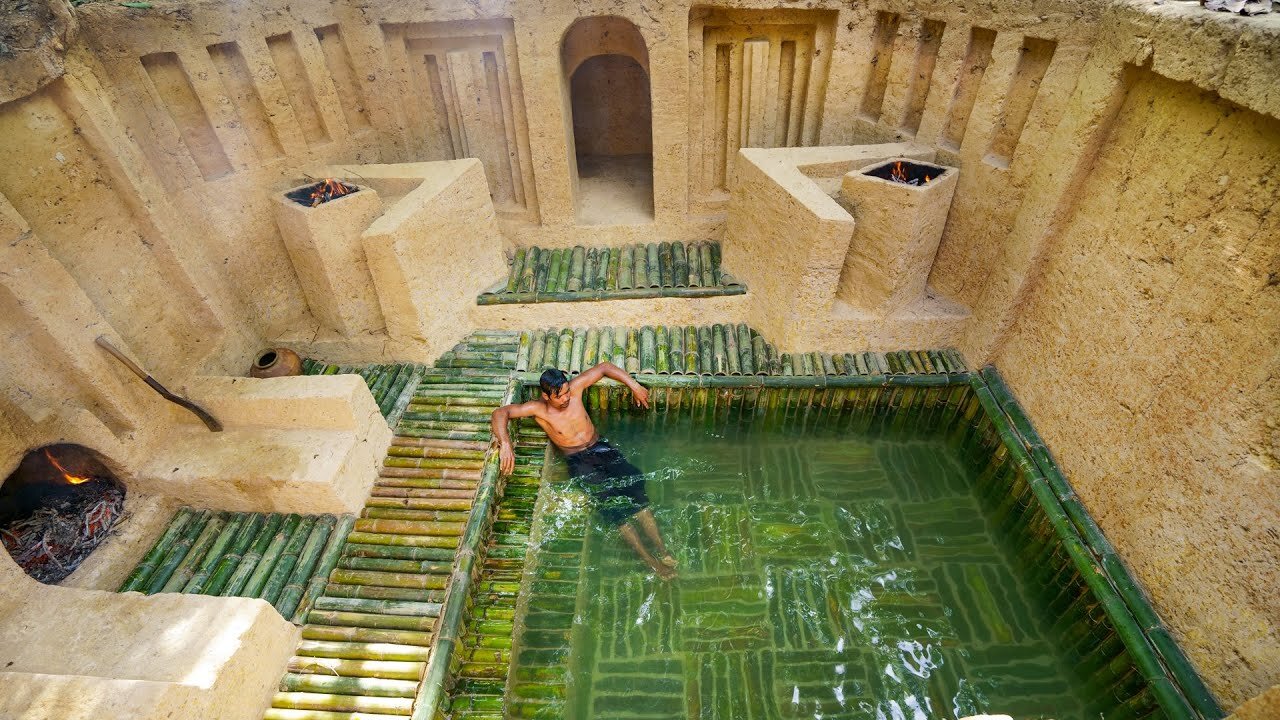 I Built a Secret Underground Mansion in the Jungle