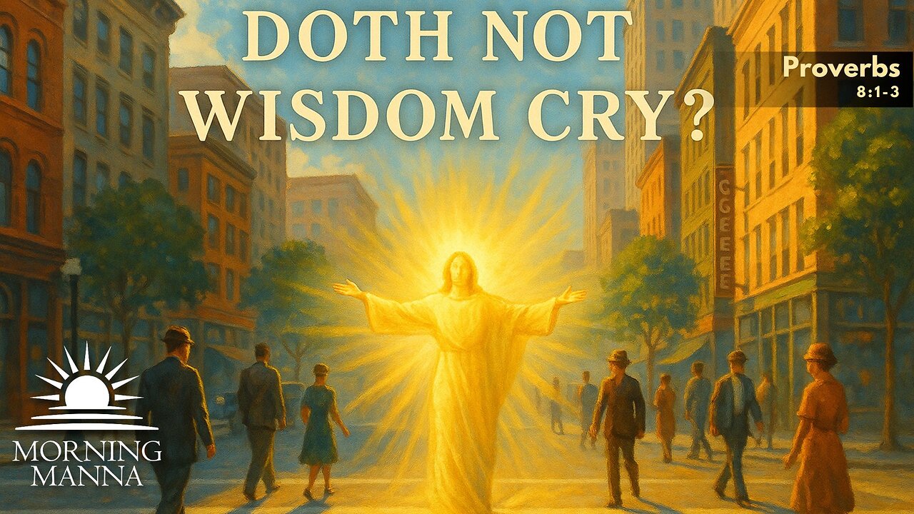 Morning Manna - July 30, 2025 - Proverbs 8:1-3 - Doth Not Wisdom Cry?