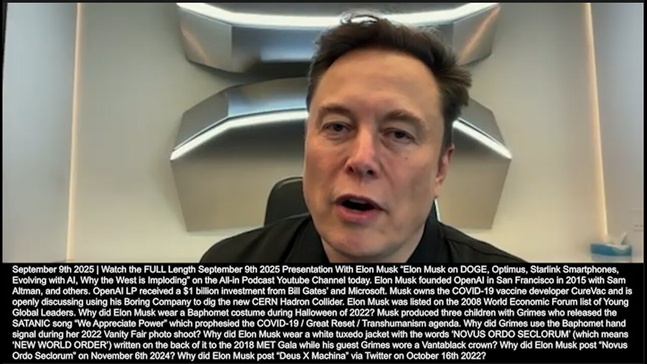 Elon Musk | "Your Car Is Going to Feel Like It Is Sentient (Self-Aware, Alive) By the End of the Year (2025)...AI Smarter Than Any Single Human At Anything As Soon As Next Year (2026)." Elon Musk (9/9/25) + Human AI Symbiosis