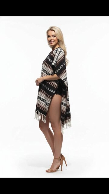 🦃🕎🌨️🎄🍾🎇☃️🧡 BROWN 🧡Sharpshooter Clint Eastwood Style Western Party Poncho🧡