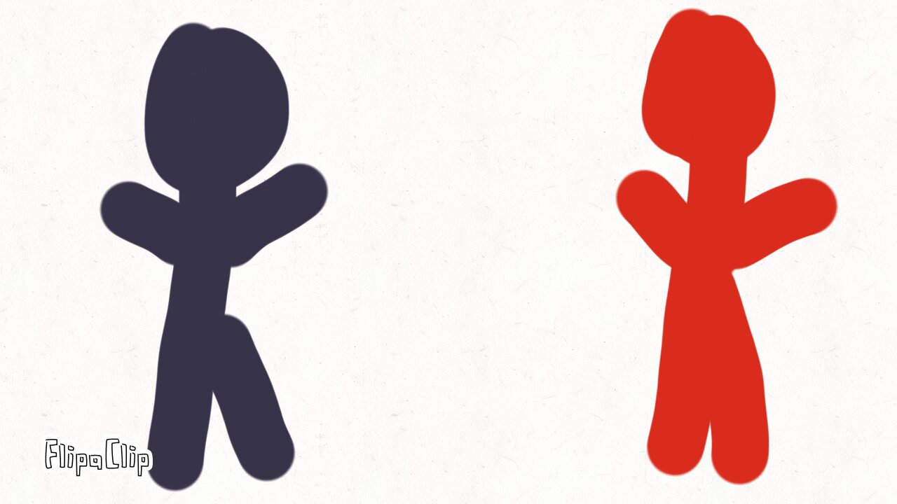 2 stick figures. No dialogue. Just straight hands.