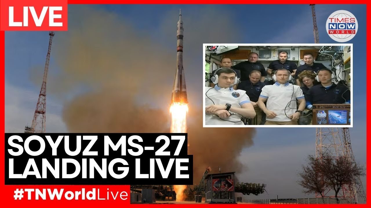 SOYUZ MS-27 LANDING LIVE | Crew Returns to Earth from International Space Station (ISS)