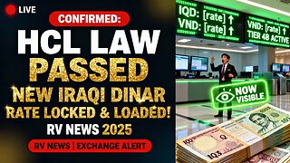 ⚡ CONFIRMED HCL Law Passed – New Iraqi Dinar Rate Locked & Loaded! 💵 💥 Iraqi Dinar Rv News