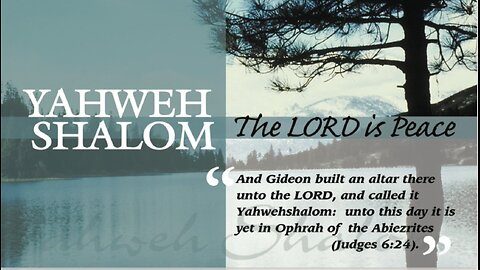 Yahweh Shalom - Kyle Chanhanovich - April 27th 2025