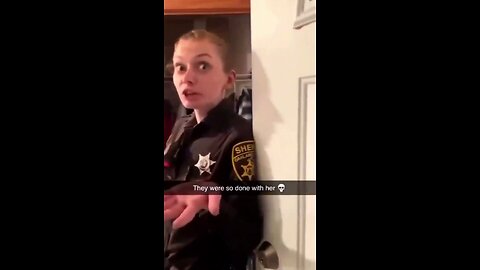 That cop looks so done with her childishness