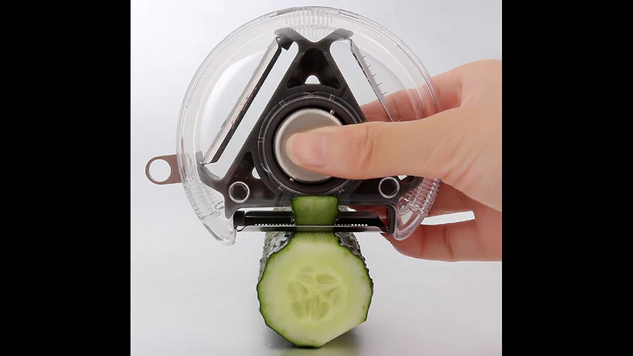 3-in-1 Compact Rotary Vegetable Peeler with 3 Stainless-steel Blades, For Potatoes, Cucumbers & More
