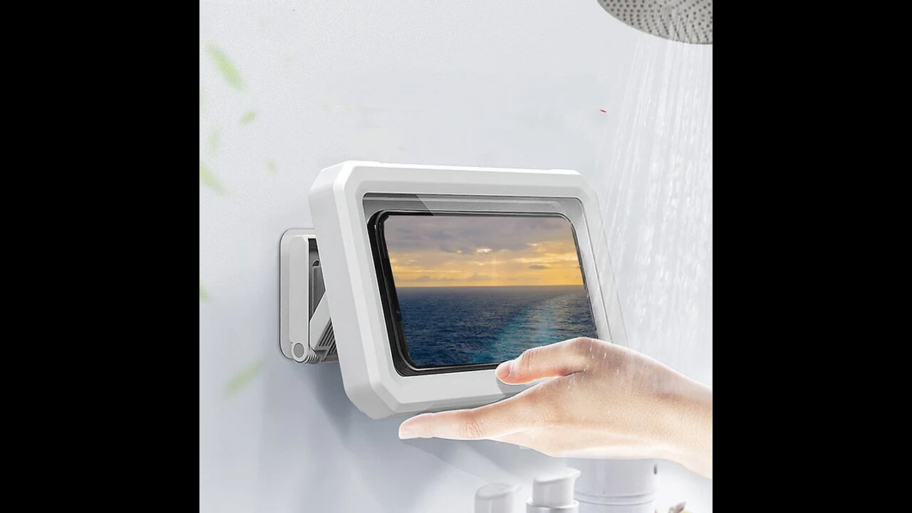 Shower Waterproof Anti-Fog Touch Screen Phone Holder, with Adjustable Angle, for Every Type of Phone