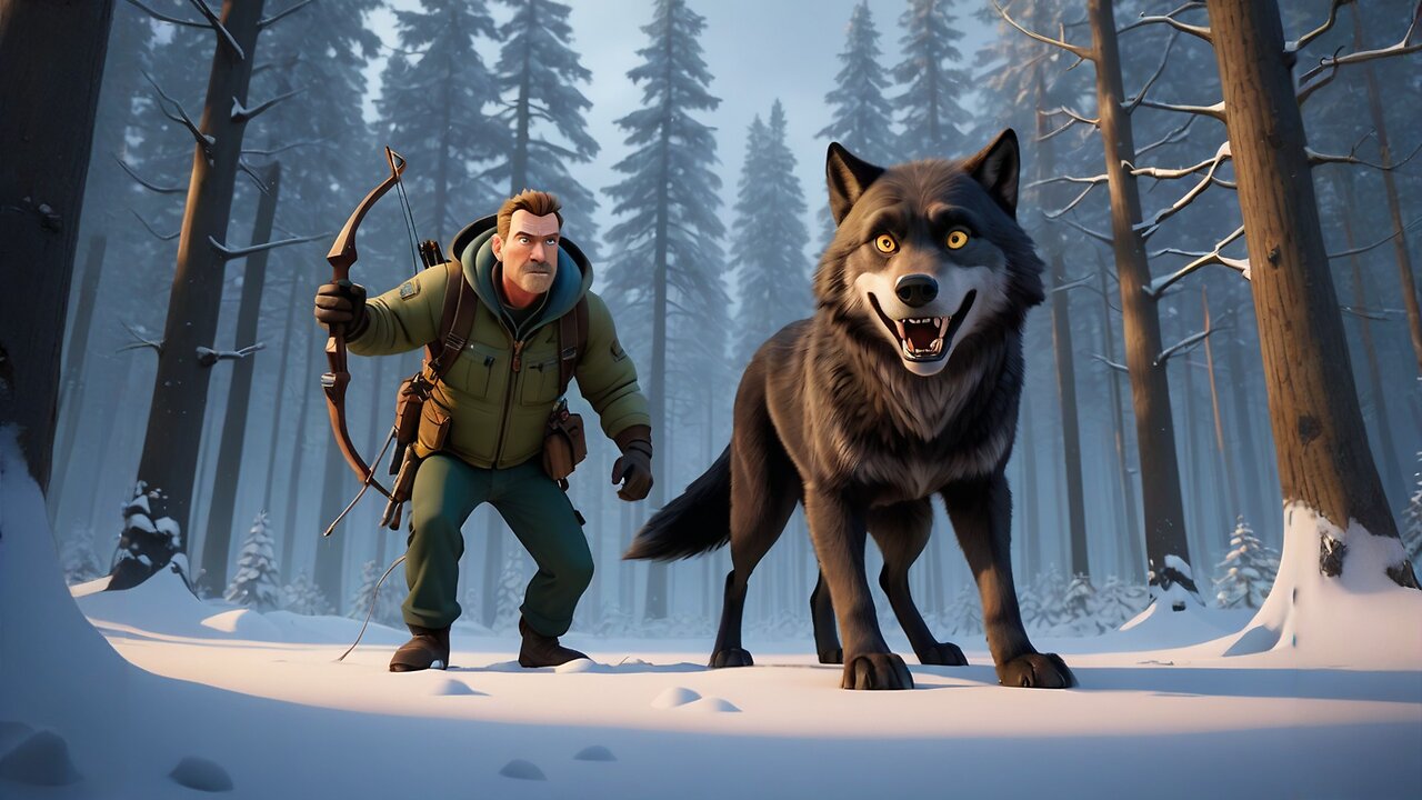 "Hunter vs Wolf – Who Wins? (Moral Story)"