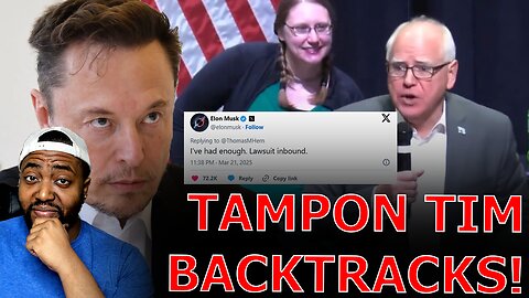 Tim Walz BACKTRACKS On Tanking Tesla Stock After Elon Musk Threatens LAWSUITS Against Democrats!