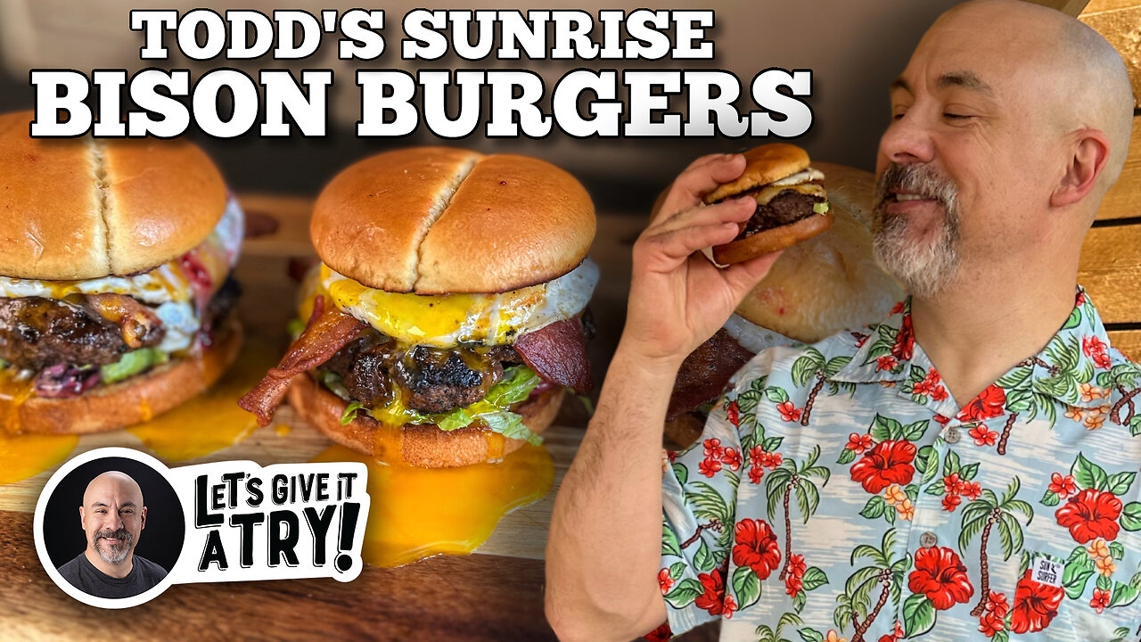 Todd's Sunrise Bison Burger on the Blackstone Griddle