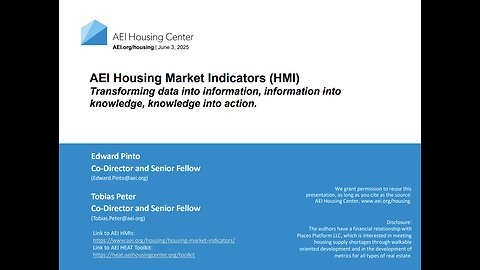 AEI Housing Market Indicators May 2025 Briefing