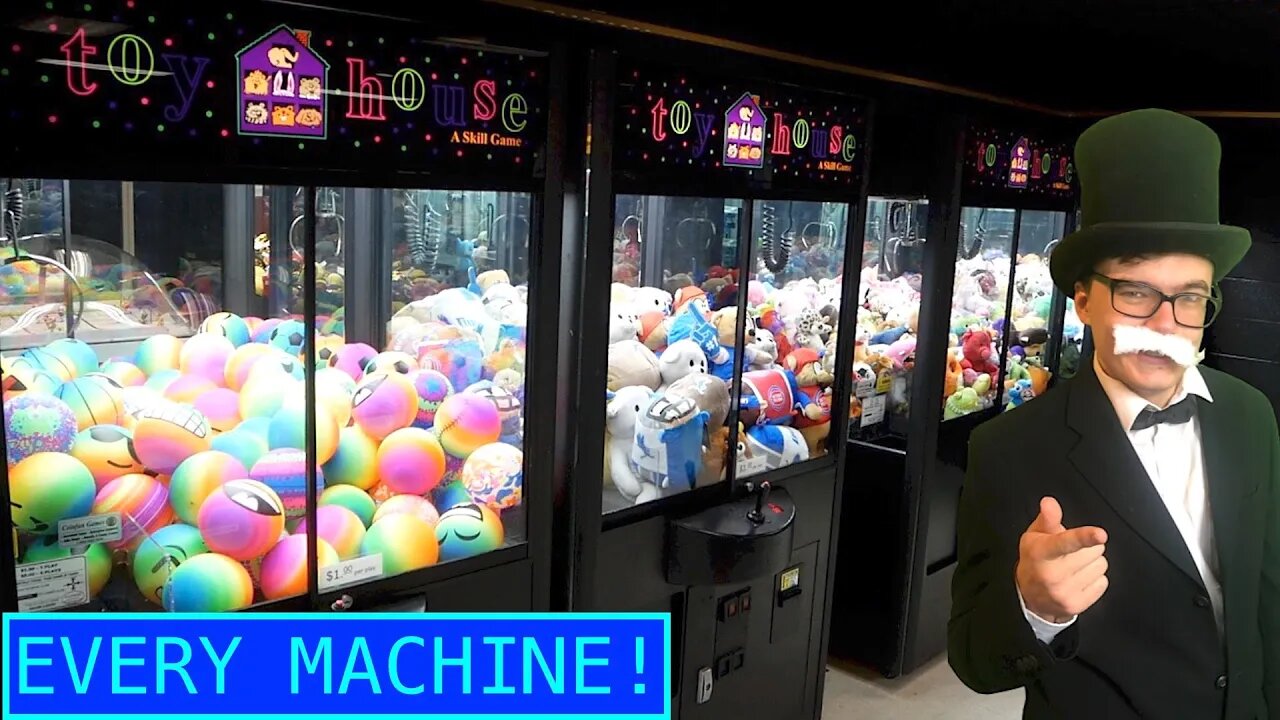 PLAYED ALL THE CLAW MACHINES!