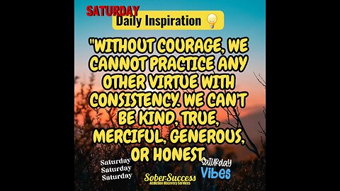🗣Courage & Consistency Are Essential For A Successful Life‼️💪#DailyMotivation #SoberCoach #Quote