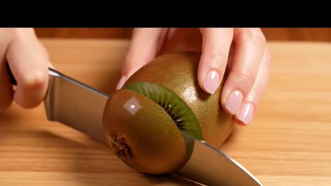 Slicing a Crystal Glass Kiwi | Ultra Realistic 8K ASMR #asmr #satisfying #relax