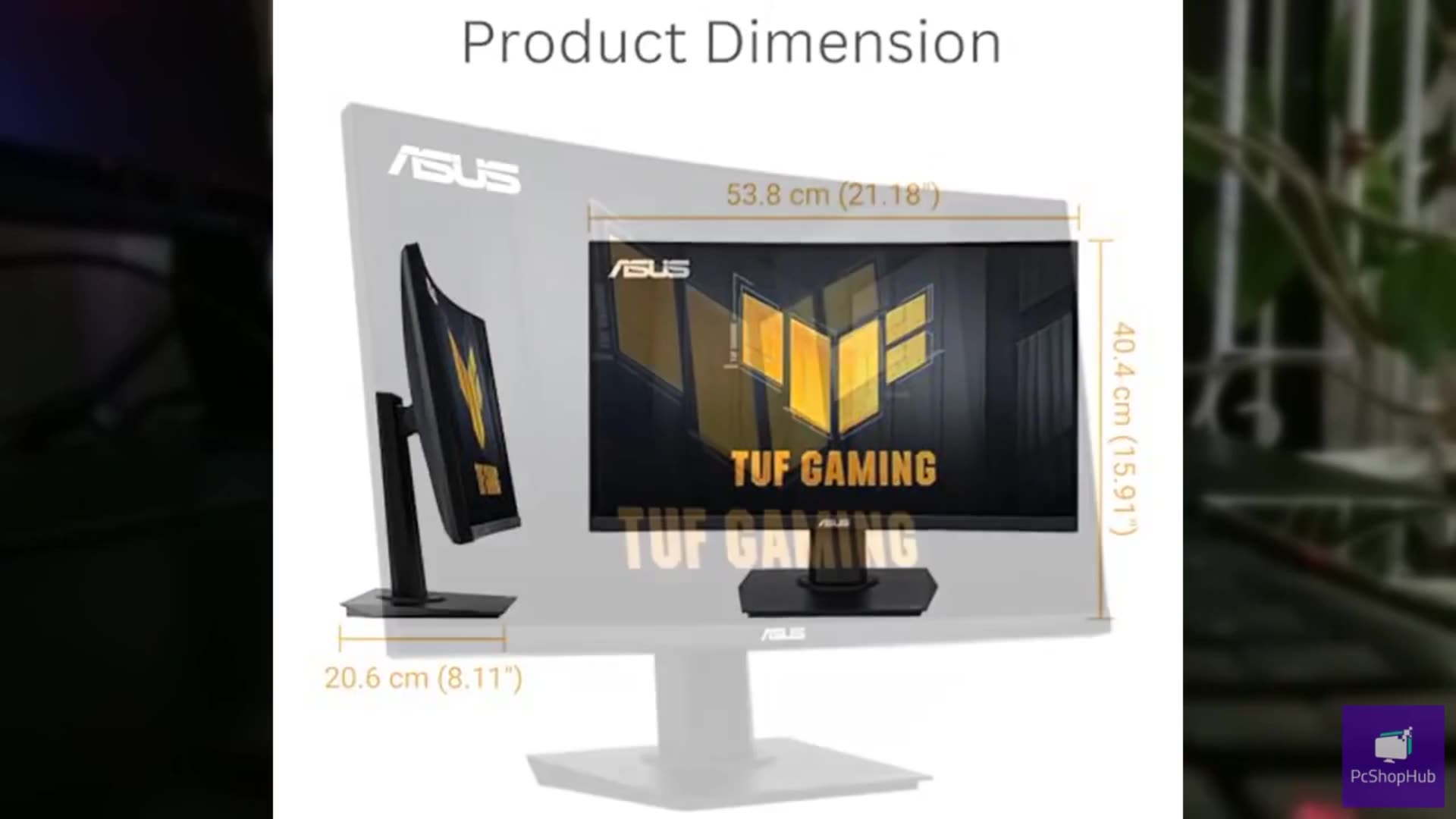ASUS TUF Gaming 24” (23.6 inch viewable) Curved Monitor (VG24VQER) – FHD, 180Hz,