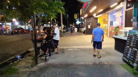 Nightlife Walk In Jaco, Costa Rica 🥂 Let's Walk The Main Strip In Party Town #travel #travelvlog