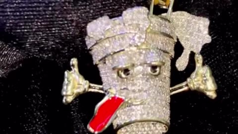 10K Gold & Diamond Syrup Man Pendant