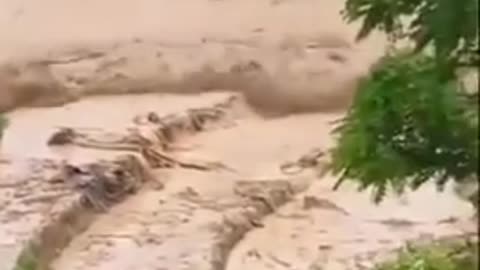 Massive flash flood in Malalak, West Sumatra, Indonesia