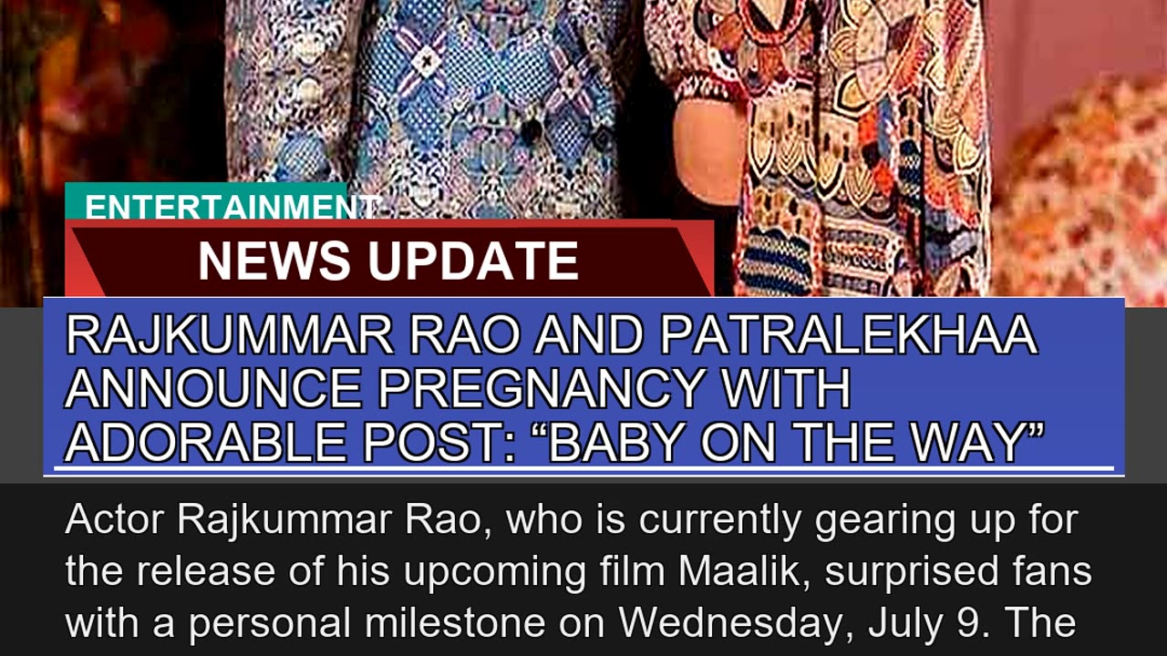 Rajkummar Rao and Patralekhaa Announce Pregnancy W
