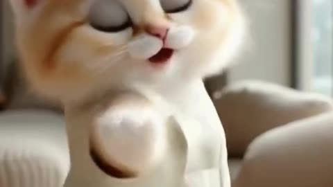 iny Paws, BIG Moves! 🐾💃 Baby Cat Dancing Like Watching! 😻 #Baby video#